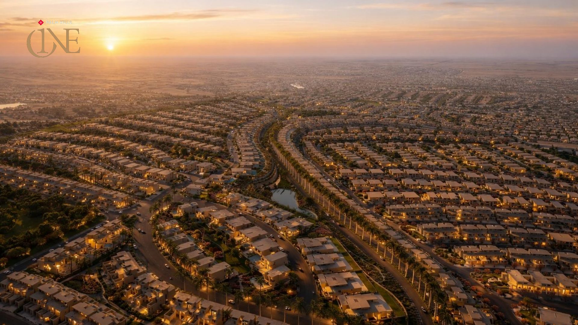 Palm Hills One at sunset