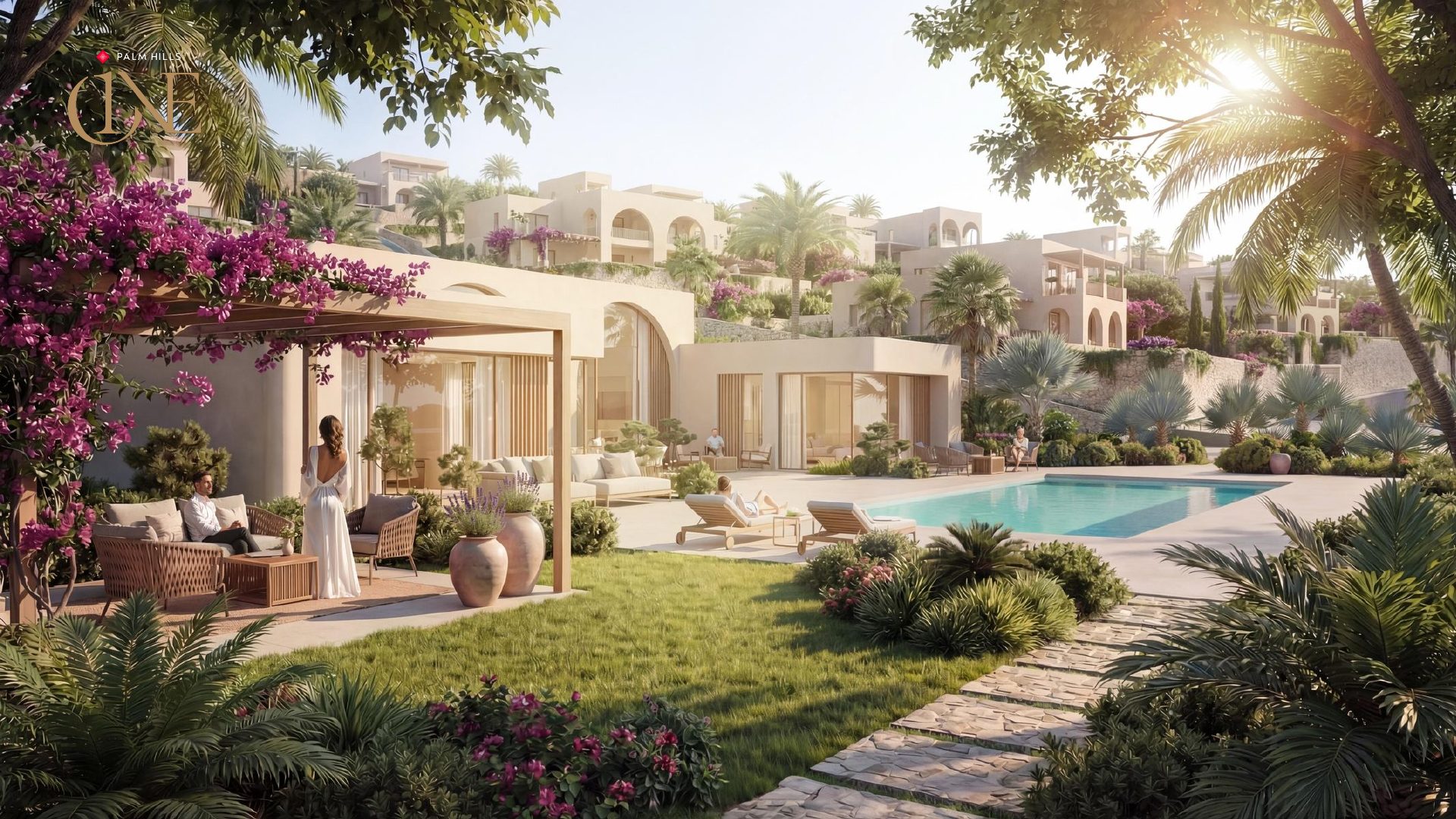 Villa with pool and gardens